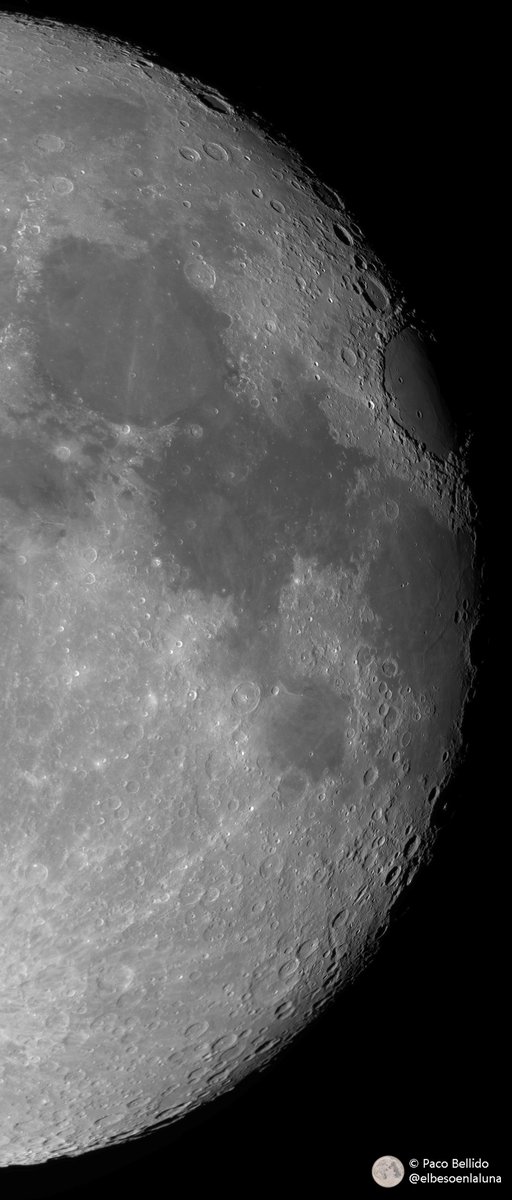 El terminador lunar de anoche en alta resolución.