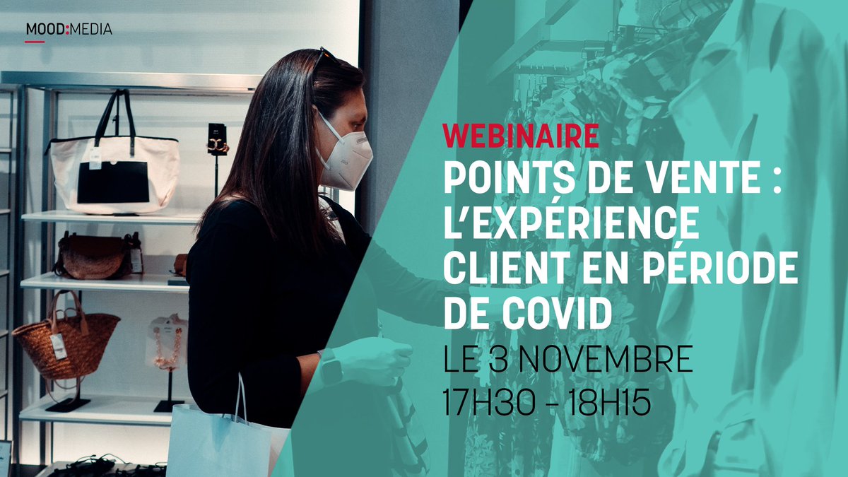 moodmediaEMEA's tweet photo. H-1 pour participer à notre WEBINAIRE I ▶️ POINTS DE VENTE : L'EXPÉRIENCE CLIENT EN PÉRIODE DE COVID.
Inscription encore possible ici  👉 https://t.co/TkSlftKAkA
RDV à 17h30 👌

#Webinaire #ExpérienceClient #Covid19 https://t.co/cpNAF1oKT7
