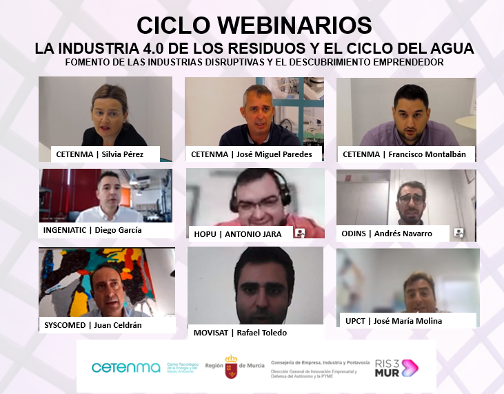 CETENMA's tweet photo. 🏅 Finaliza con gran éxito el Primer webinar del ciclo "LA INDUSTRIA 4.0 DE LOS RESIDUOS Y EL CICLO DEL AGUA"

😃 ¡Gracias a todos por vuestras intervenciones!

Más info: https://t.co/DMFY5dUxVC
Inscripciones Segundo y Tercer webinar: https://t.co/mzMc6CWugI

#PIDDE #RIS3Mur https://t.co/FK9yIagbwi