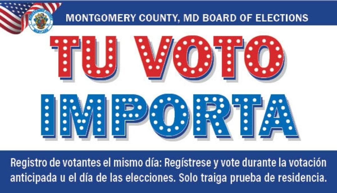 777Vote's tweet photo. ¿Necesitas registrarte? Puede ir a cualquier centro de votación anticipada y traer prueba de residencia. Eso incluye una licencia de conducir, permiso o una tarjeta de identificación de MD con su dirección actual o un cheque de pago o factura de utilidades con nombre y dirección. https://t.co/GGBKjIaijA