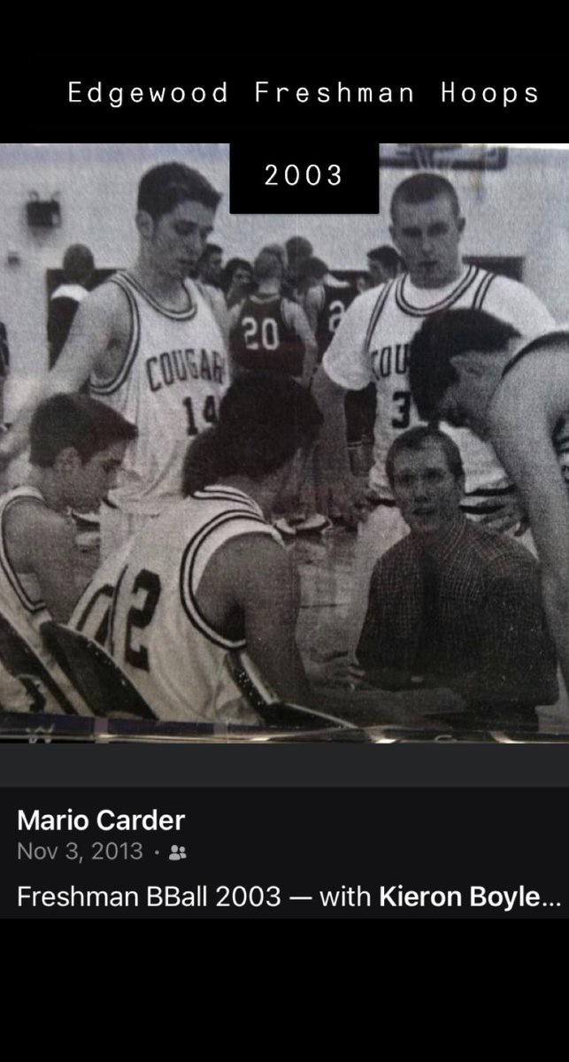 BoyleMath's tweet photo. #OnceACoug coaching Freshman Hoops 2003 @EdgewoodAD @EdgewoodCougs https://t.co/2yNFD4R8qD