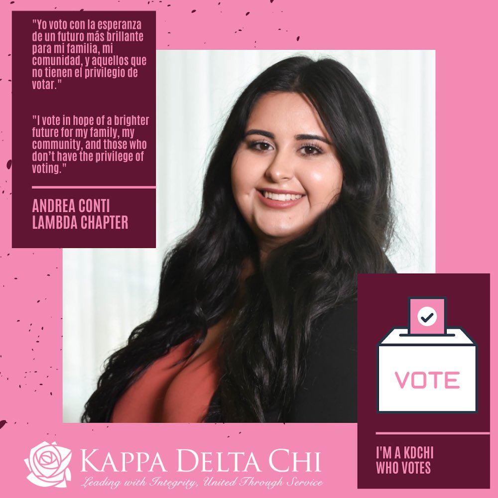 KDChi's tweet photo. Today is Election Day! Exercise your right to vote and make a difference!

#vote2020 #vote #KDChiNationals #KDChi #ΚΔΧ #KappaDeltaChi #Sisterhood #Sorority #ServiceBasedSorority #Service #KDChiLeader #Not4YearsForLife #UHIL #UnityHonestyIntegrityLeadership https://t.co/kFqOHs31cs