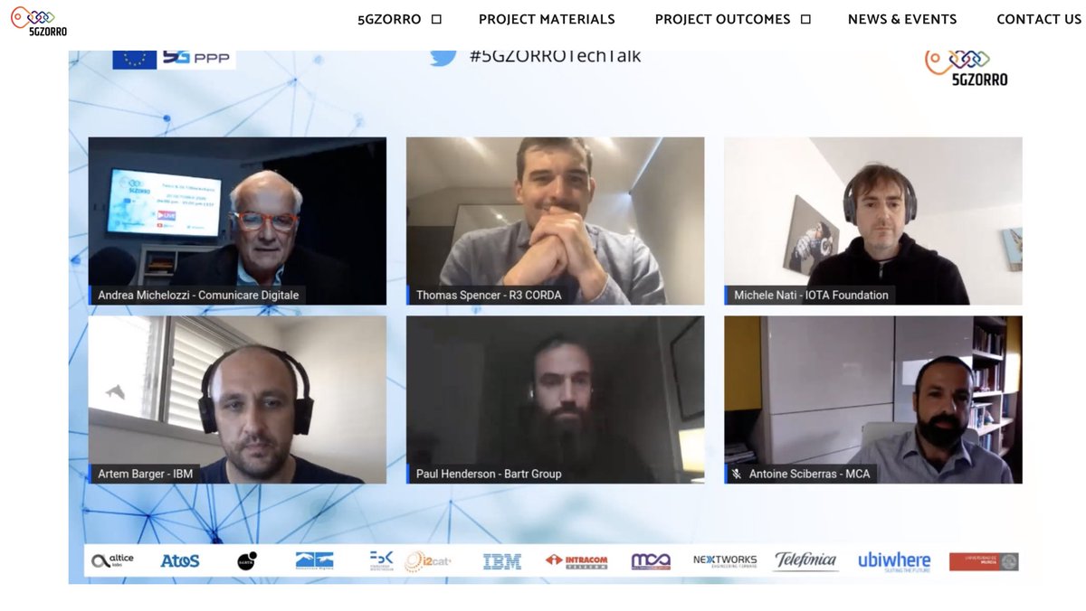 Thanks to <a href="/5Gzorro/">5GZORRO</a> for inviting R3's Thomas Spencer to join the recent 5G Tech Talk! An amazing session alongside representatives from <a href="/BartrWorld/">Bartr World</a>, <a href="/IBM/">IBM</a>, <a href="/iotatoken/">iotatoken</a> + <a href="/MCAMalta/">Malta Communications Authority</a>! Check out the latest thought leadership in the area of #Telco + #DLT here bit.ly/2GaLODp