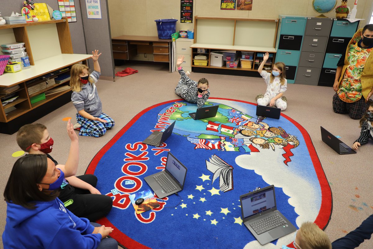 RalstonSchools's tweet photo. 4th grade students at @RPSwildewood combined learning about Nebraska history &amp; the popular online game "Among Us."  Students had to answer history questions about Nebraska while also trying to figure out who the imposter was in the group. https://t.co/8wcKsqGCgA