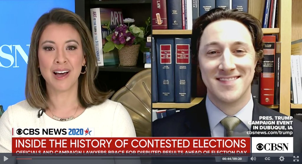 uiowa's tweet photo. .@IowaLawSchool professor @derektmuller joined University of Iowa @UIOWA_SJMC alumna @LanaZak on CBS to explore the history of contested U.S. presidential elections. https://t.co/DApJoER9kd https://t.co/diCM2fcqCe