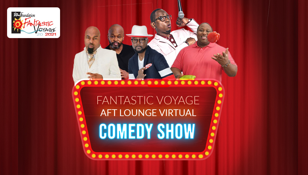 Join host @guytorry with comedians Marvin Dixon , @comicstevebrown and D. Elli$ at the FREE Virtual Tom Joyner Fantastic Voyage 20 in 2021 Aft Lounge Comedy Show this Thursday, November 5, at 8pm Est/7pm Cst. Stream on BlackAmericaWeb.com