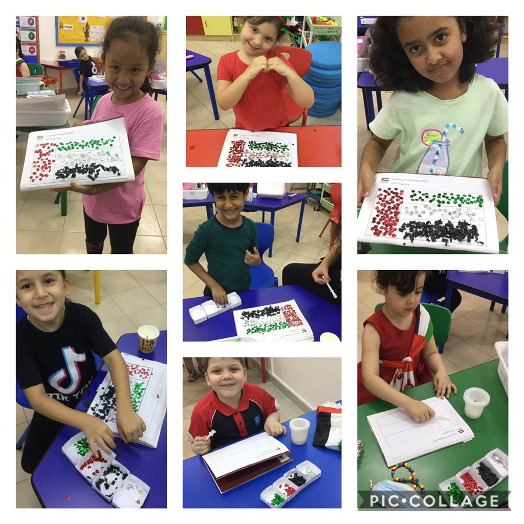 WPS_Year1's tweet image. We had so much fun celebrating #WPSUAEFlagDay in Year 1 🤩🇦🇪 We put our #WPSCreativity to the test by producing a UAE flag collage using sequins and crepe paper ⭐️🌟