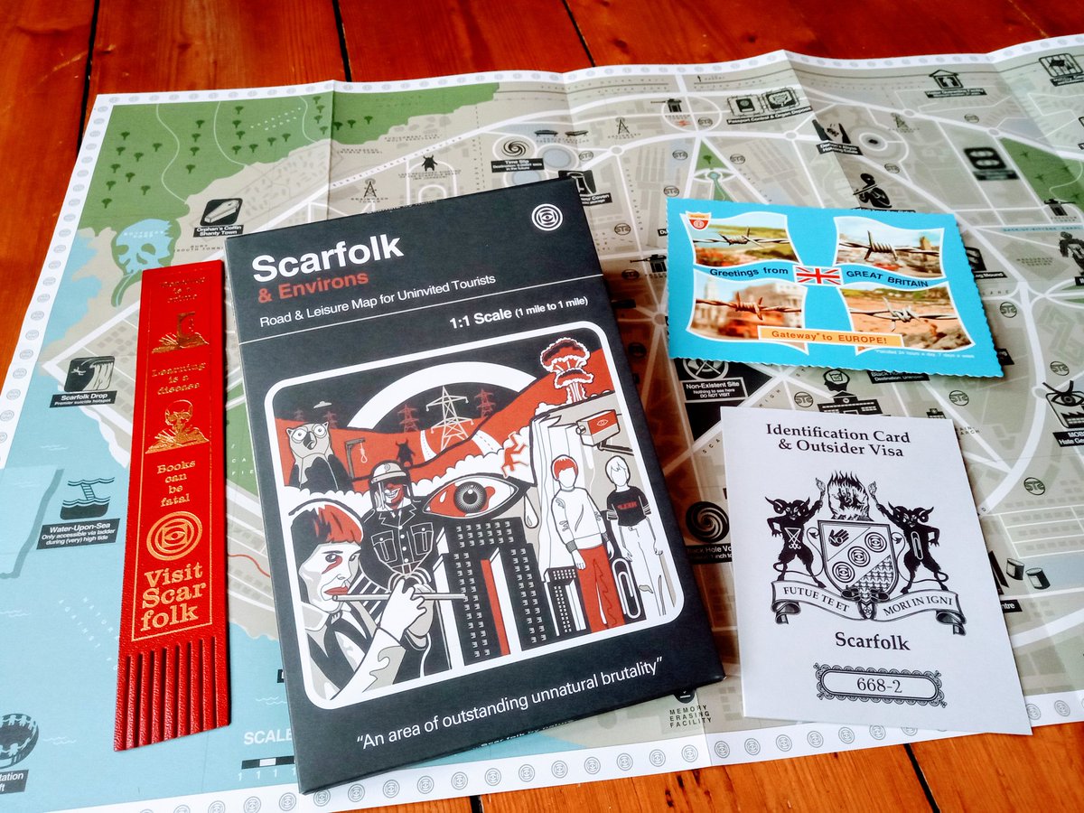 New <a href="/Scarfolk/">Scarfolk Council</a> publication arrived in the post today, complete with the ID card &amp;  outsider visa that will come in handy to get from Tier to Tier.