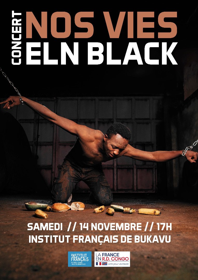 Venez nombreux la famille pour profiter de ce moment unique avec c'est grand concert de votre artiste Eln Black fixé pour le samedi 14 novembre à l'institut français de bukavu <a href="/BazirSay/">Coeur Bavard</a> @BukavuExplorer <a href="/Sightedesign/">SIGHTED DESIGN</a>