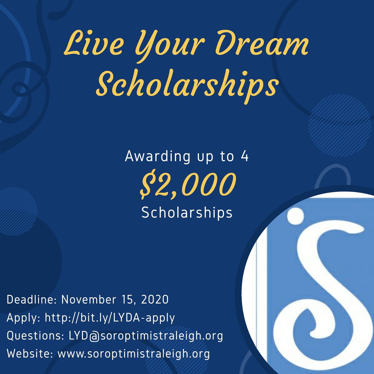 WakeTechFinAid's tweet image. 🚨@wtccstudents Scholarship Opportunity🚨

@SoroptimistRAL has an amazing financial opportunity available for women wanting to start or continue their education!

For more information or to apply, go online to soroptimistraleigh.org

#WakeTech #WakeTechFinancialAid #scholarships