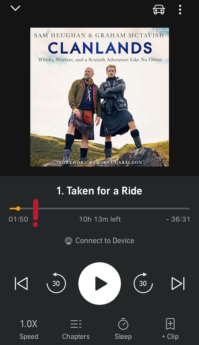 I listened THIS FAR in my car after Pilates and had to stop Borrowing imagery: ‘Visions of Thelma and Louise were dancing in my head.’ Or maybe Long Duck Dong? Instead of “Lake. Big lake.”, it was “Cliff. Big cliff.”Will resume later today.  #KrisReadsClanlands