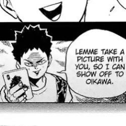 THE SELFIE IWA TOOK OF HIM AND USHIWAKA ENDED UP LOOKING SO AWKWARD HELPP THEYRE SO CUTE ?? 