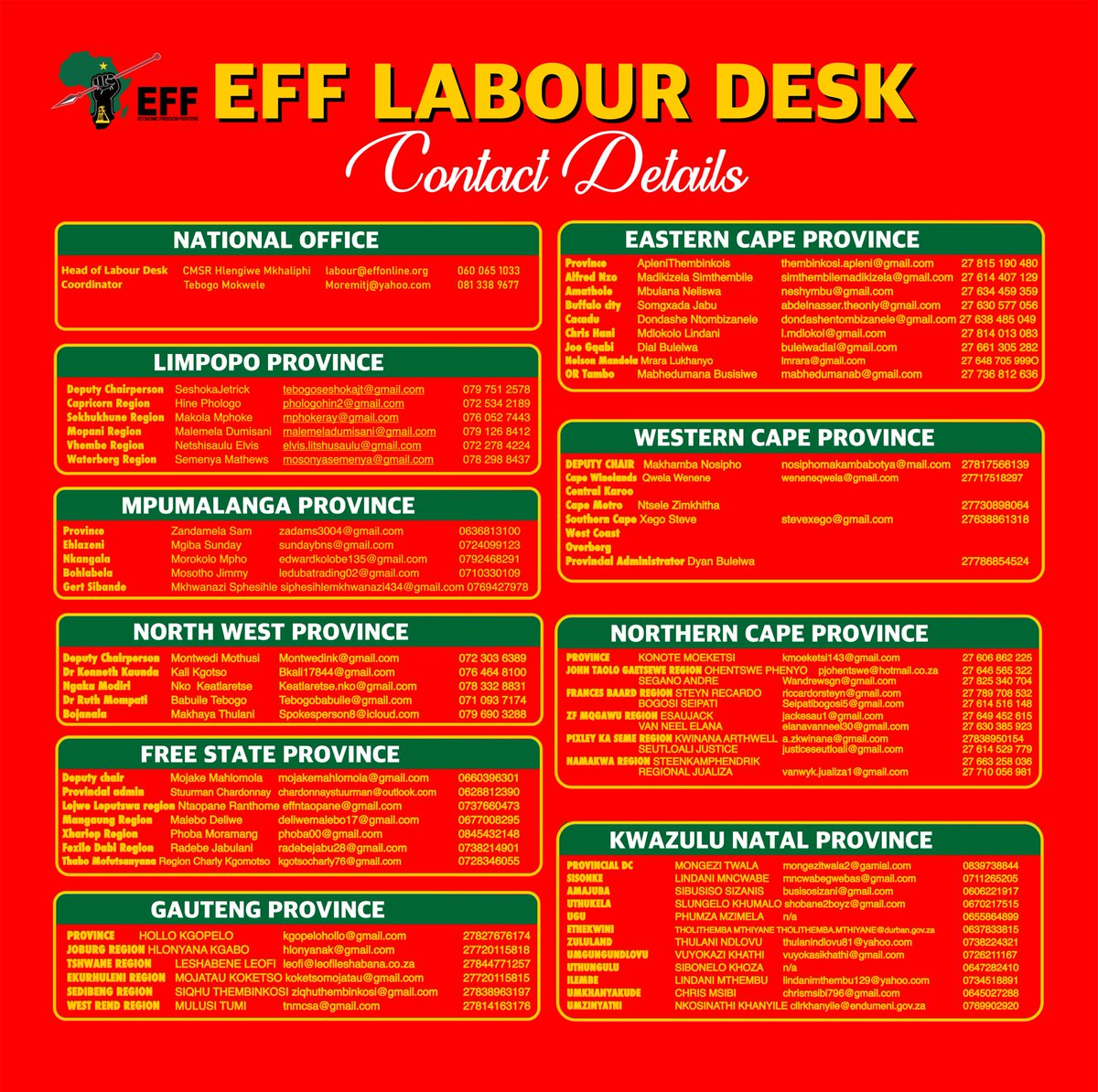EFF_HarryGwala's tweet photo. "Workers of the world, unite! You have nothing to lose but your chains!"

#EFFLabourDesk https://t.co/FD2Xqzv4Ot