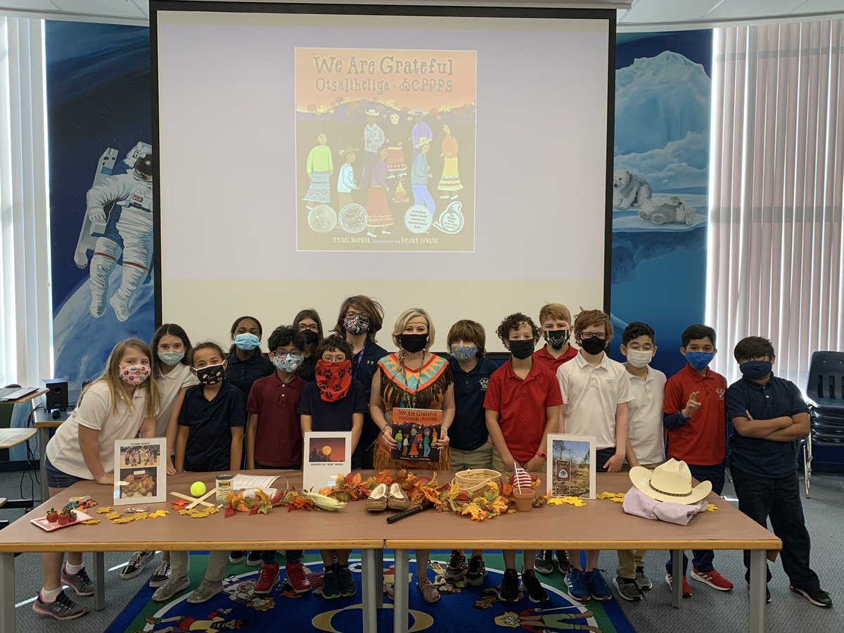 Great immersive lesson today with these amazing students!  We Are Grateful: Otsaliheliga. <a href="/ClarkElemTampa/">H. Clark Elementary</a> <a href="/hubofschool/">HCPS Library Media</a> <a href="/HcpsTeach/">HCPSTeach</a>