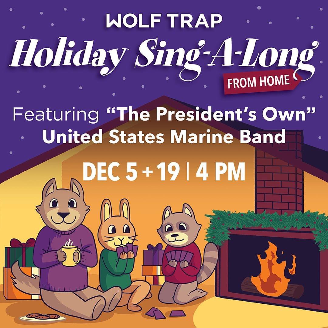 Fun virtual event alert 😃 Wolf Trap is hosting a virtual song-a-long from home evening w/ the “President’s Own” Marine Band! Love it! 🎶🎄 wolftrap.org/calendar/perfo…