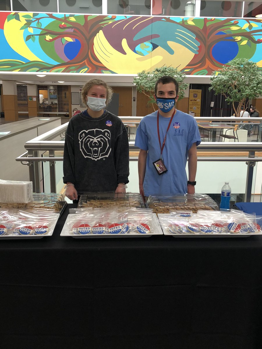 SAC is giving out free treats to students who bring their “I Voted” stickers in the PSU atrium.