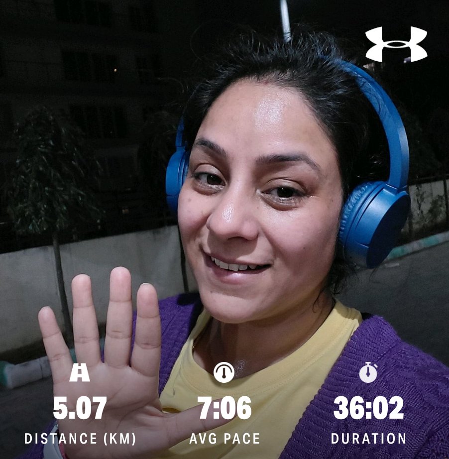 SonaliFtnesMana's tweet photo. Day 80/100 days of #running and my fastest 5k at 36 mins ...I loved https://t.co/w1vyChkXcO was a good day in all sense.all yesterday's negativity gone best day.#runforlife #runningjourney #runnerparent #runner #runstreak #FitnessMana #celebratefitness #fitnessmotivation #fitness https://t.co/AJllMhEbCW