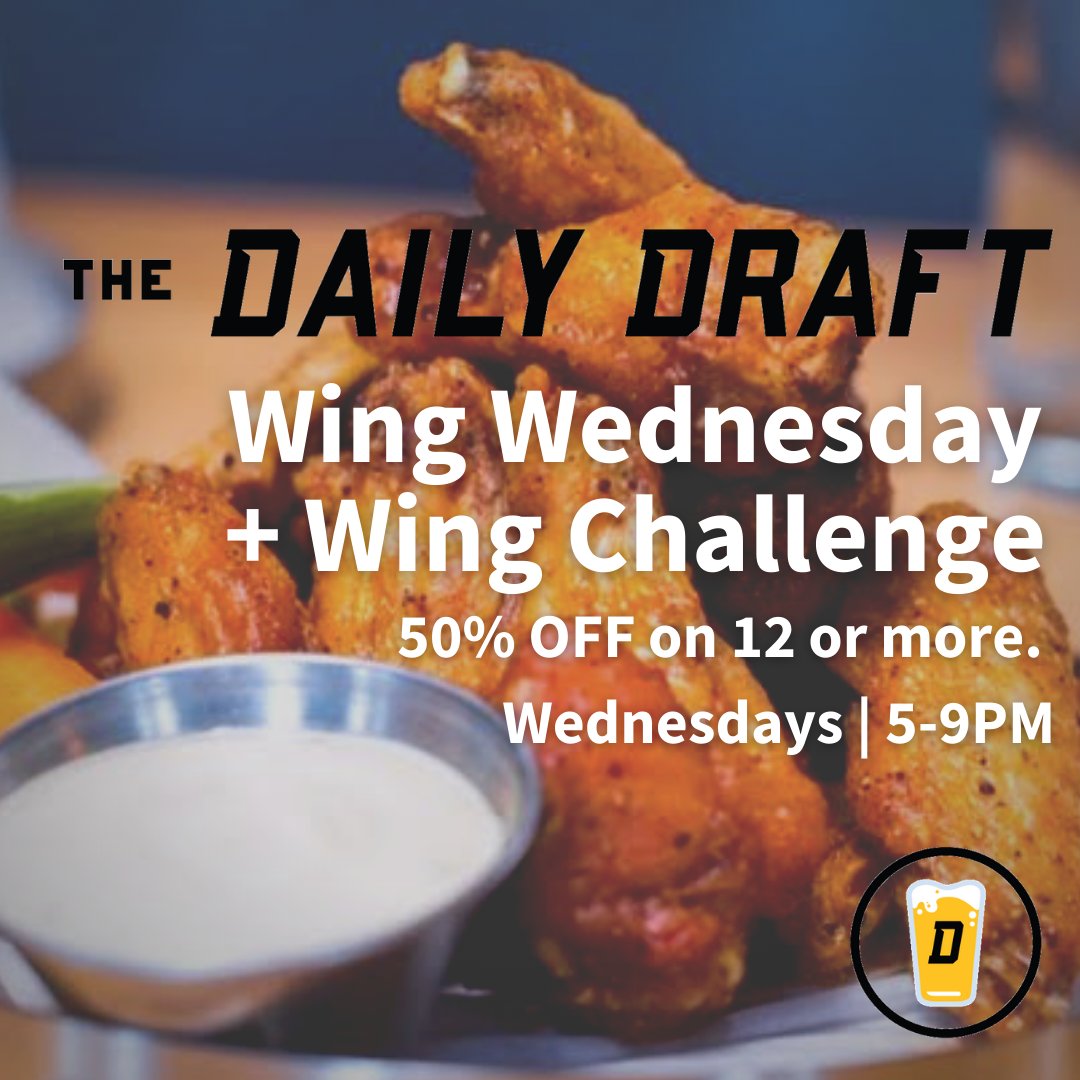 TheDailyDraft1's tweet photo. Like a midweek kick in the mouth... 🔥🌶️

...Our Wing Challenge, that is. Join us tomorrow for our Monthly Wing Challenge! Starts promptly @ 7 PM, details here: https://t.co/DcPA32Outy

#thedailydraft #wingwednesday #craftbeer #downtownwoodstock #woodstockga https://t.co/Z1rXmWKlbD