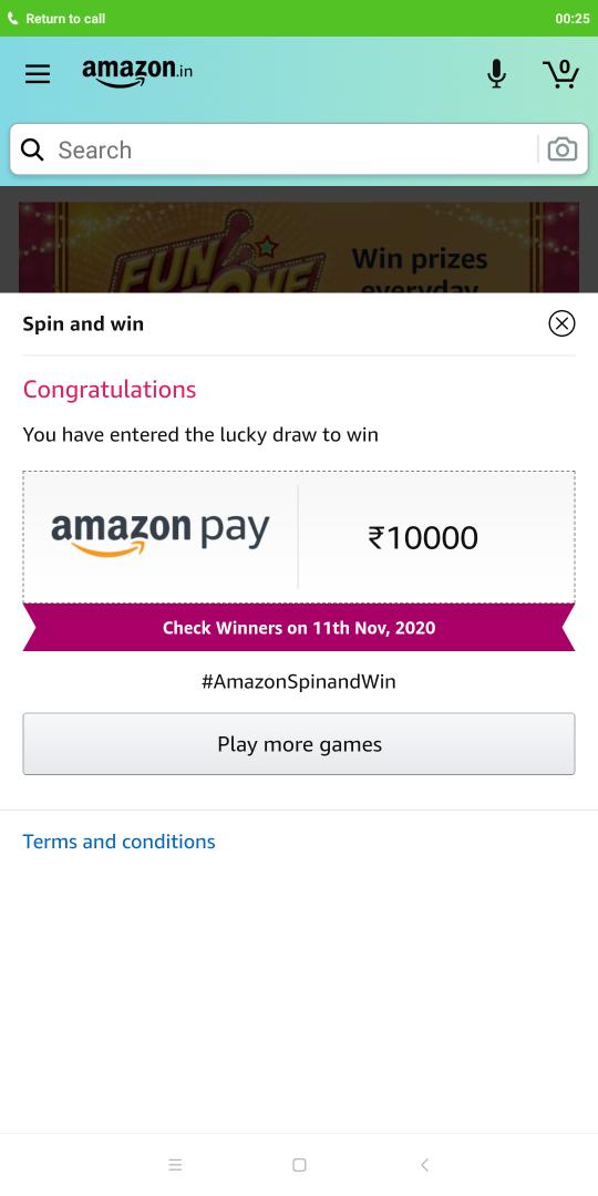 ANILVE8878's tweet photo. Try your luck.... #AmazonSpinandWin https://t.co/6porLatd8p