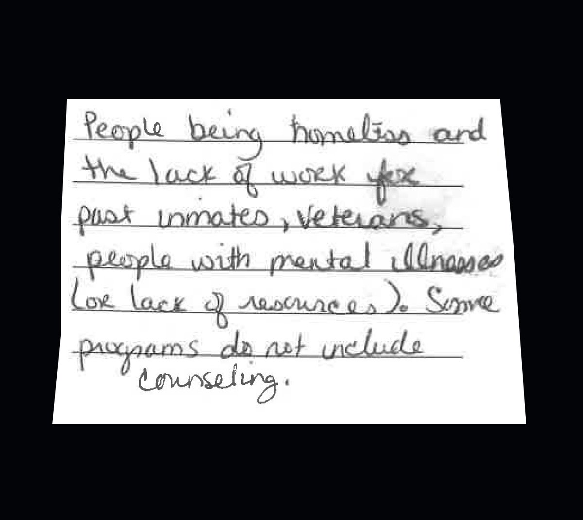 A White Biden supporter incarcerated in Florida talks about lack of opportunities and resources for past inmates, veterans, and those with mental illnesses.