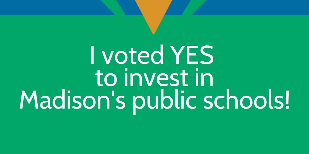 It's Election Day... Did you vote YES and YES for Madison's public schools?

Share this post and let your friends and neighbors know why you believe our schools, students and staff are worth our entire community's support.

#Yes2InvestMSN