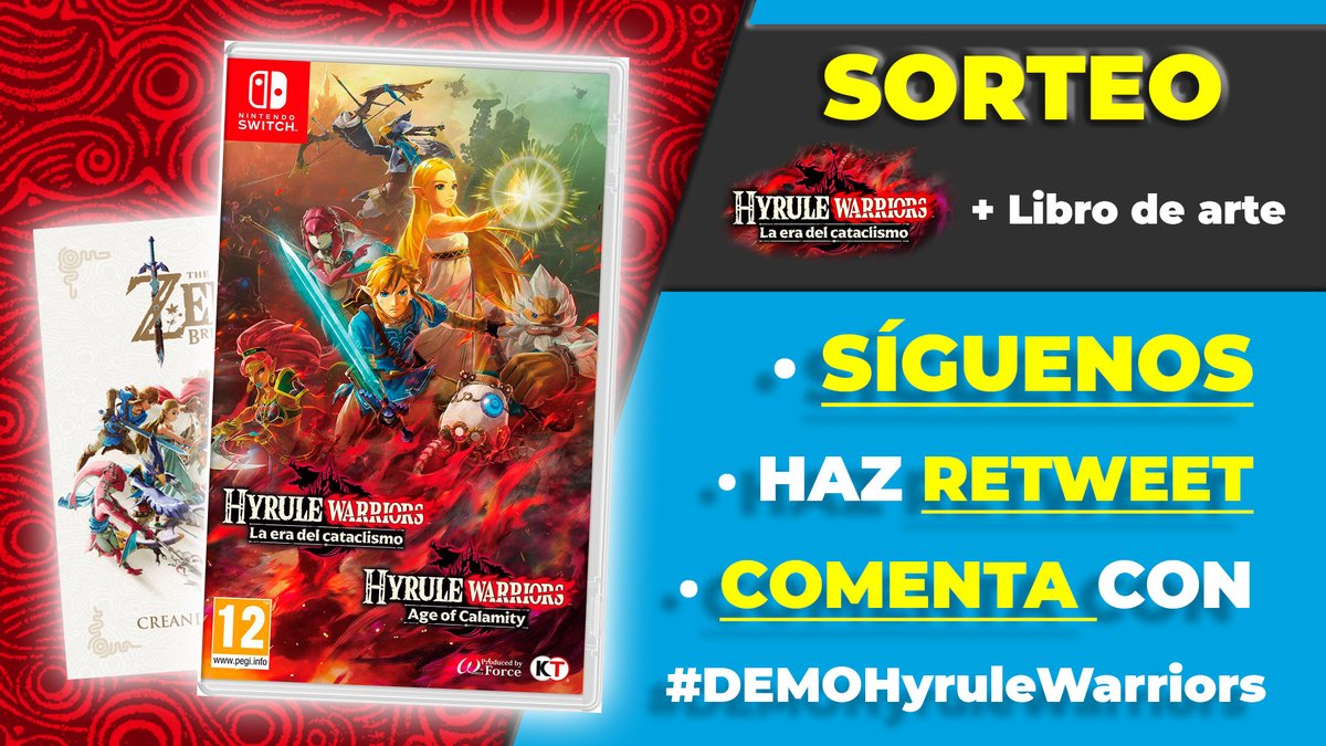 Nintenduo's tweet photo. ❤️ ¡SORTEO de un HYRULE WARRIORS + Libro de Arte! 💙

✅ Sigue a @Nintenduo
✅ Haz Retweet a este Tweet
✅ Descarga la demo y dinos con el hashtag #DEMOHyruleWarriors qué te ha gustado más

¡Mucha suerte a todos! https://t.co/2zU50esDGc
