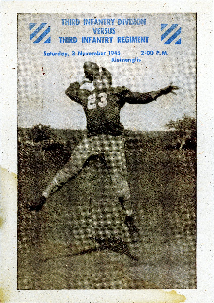 🏈 75 Year Ago 🏈 
On this Election Day, we take another look back at Old Guard football history. On this day in 1945, the "Cockades" took on the "Blue Devils." The game was held at Kleinenglis, Germany. The Cockades won the game, 33-19.

bit.ly/388vxdG