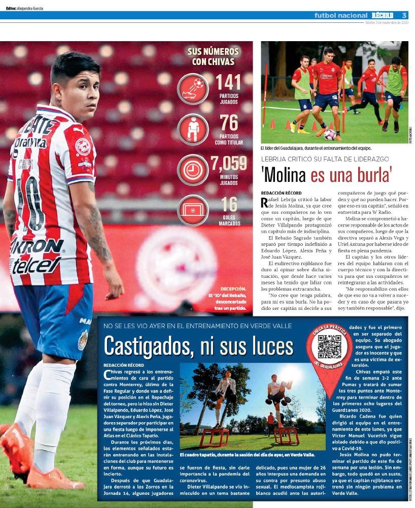 record_mexico's tweet photo. ¡SE VA DE LAS CHIVAS! 

'Chofis' López encabeza la lista de las próximas salidas de Chivas. Hace unas semanas el jugador solicitó salir de la institución, situación que fue autorizada por el cuerpo técnico. 

✍️ @Leon_Iturbide 

➡️https://t.co/E1TAC0YrYy
➡️https://t.co/cEJuQn81OX https://t.co/01xaoL8inL