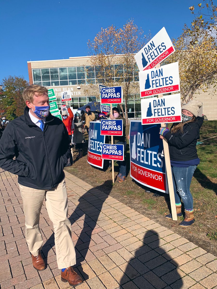 Dan_Feltes's tweet photo. Let’s go Portsmouth! Some very enthusiastic voters in Ward 2! #NHPolitics #ElectionDay https://t.co/L4V6xrE898