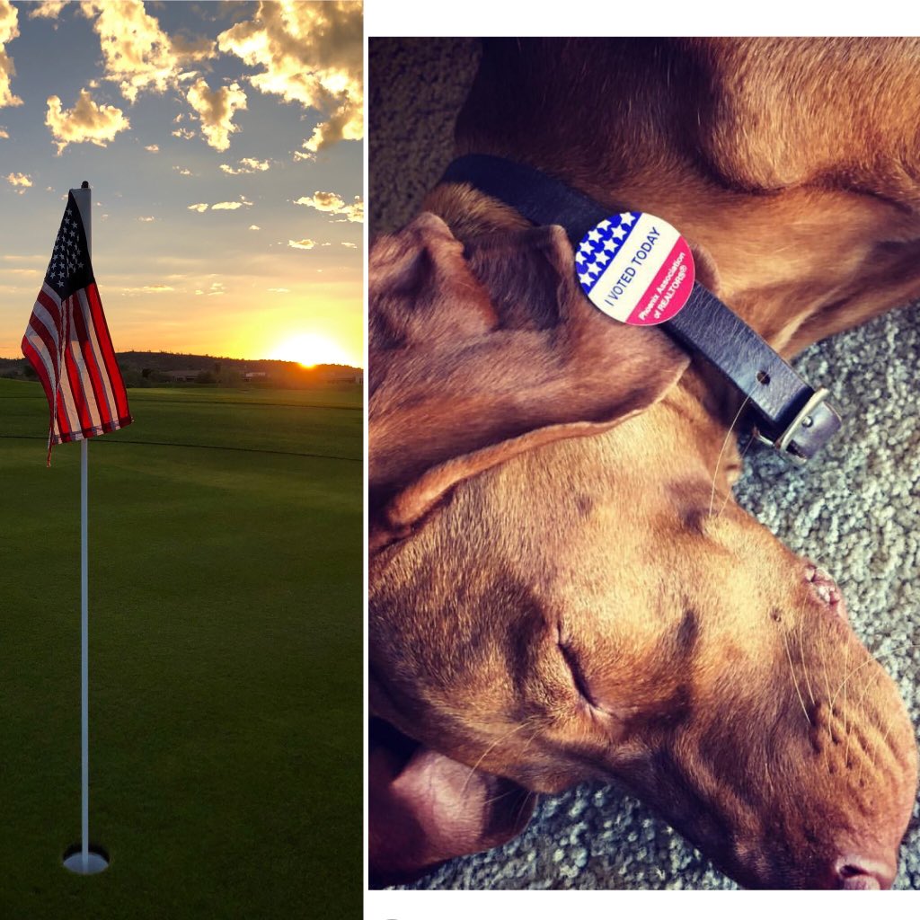 Rise and shine. Vote. #golfvotes #GetOutTheVote #dogsofturf #CivicResponsibility #gcsaa #cactusandpine #2020Elections