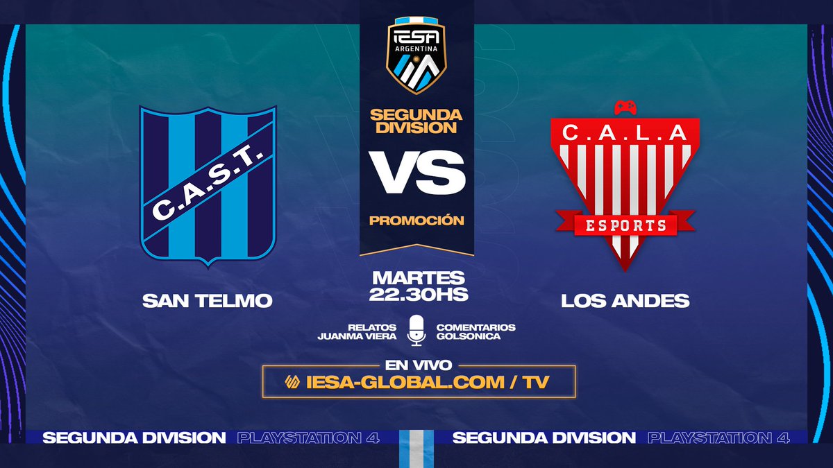 IESAFIFAar's tweet photo. #IESATV 🖥

Hoy desde las 22:30hs, @CASTeSports y @esportsLosAndes buscarán coronar la gran temporada con el ascenso pero solo uno podrá conseguirlo.

¡No te lo pierdas! 🔥

🎙 @JuanmaViera27 y @Golsonica

➡️ EN VIVO por https://t.co/zb8nZMZjWh. https://t.co/Lt4qdBRvAb