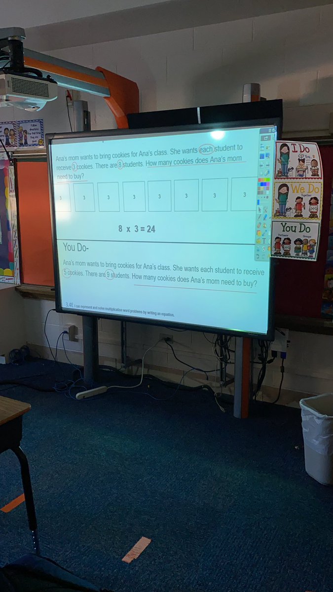 JanaeCapshaw's tweet photo. 3rd grade scholars in Ms. Rios’ class can represent and solve multiplication word problems by writing an equation! Awesome job Ms. Rios and scholars! #mesGRIT #RAMnation @MorningsideFW @vanessacuarenta @penaraul @cheriee___ https://t.co/N8yoiIxa83