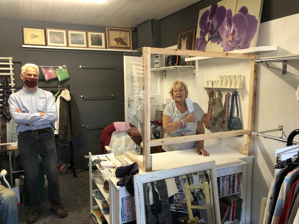 HydromarLtd's tweet photo. We were delighted to be able to support the fantastic Free Food in Sandown project who provide free food for those that are struggling. We donated and cut the plastic and frame before delivering it to their new location in Lake to help make them COVID secure prior to opening. https://t.co/Qfv2yoKA7S