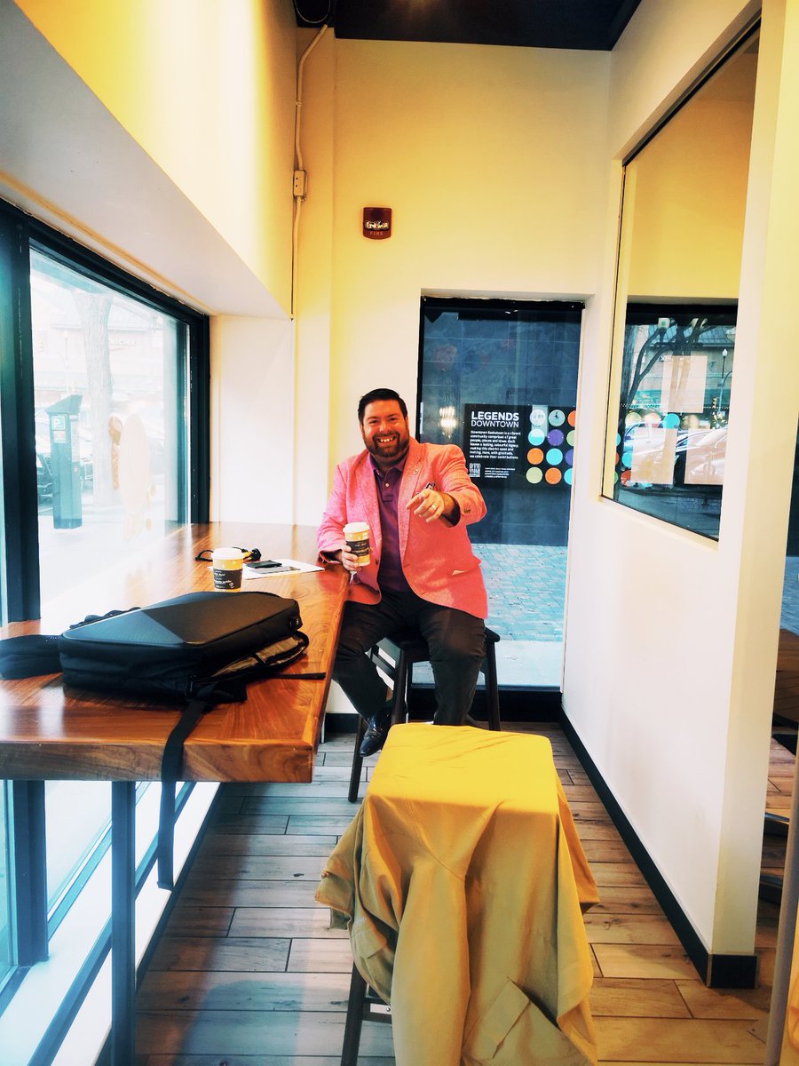 bizmanYXE's tweet photo. A wonderful morning complete with good coffee! Being accessible in our community is what it's all about!
#mark4mayor https://t.co/4GnbKx7F47