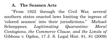 And you will be shocked to learn that the antebellum South enacted a number of laws designed to restrict that important right--laws that formed part of the background for enactment of the Fourteenth Amendment.