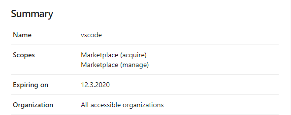 Jannev252's tweet photo. @Microsoft #AzureDevOps personal access token expiration date has some formatting issues. An expiration date of December 3rd, 2020 was displayed as "12.3.2020" (https://t.co/wt7hrCcC1L.yyyy) in the notification email (expired almost 8 months ago). I hope it's just formatting. https://t.co/PzJA48ayCf