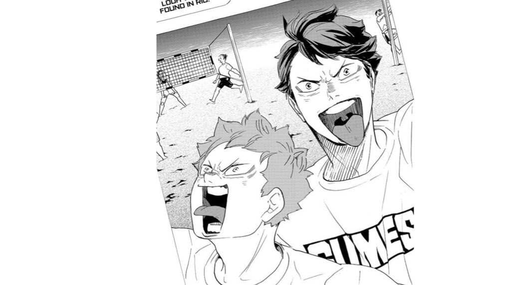 not how oikawa's reaction to iwa's selfie with ushiwaka is almost exactly the same as kageyama's reaction to oihina's ? 