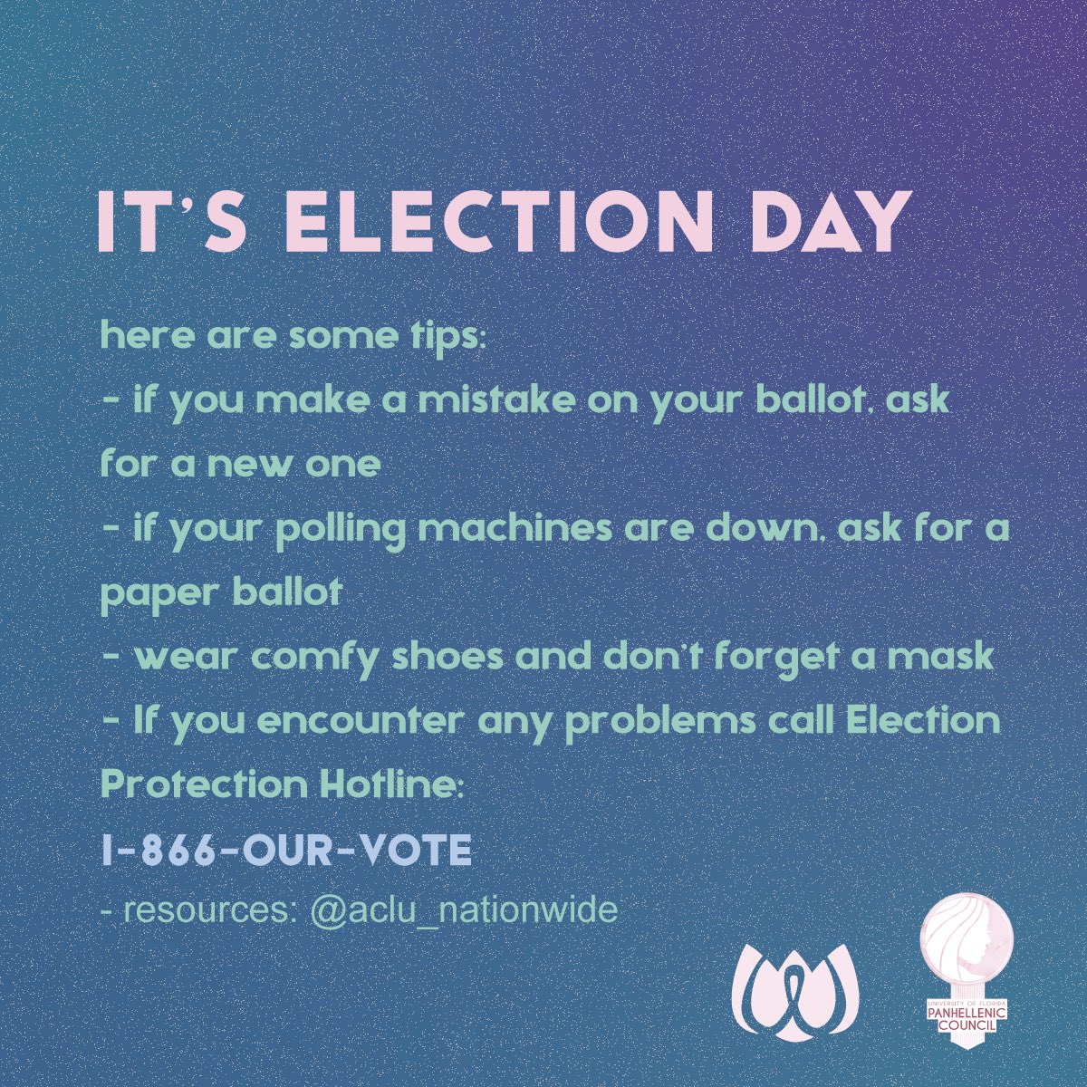 UF_WSA's tweet photo. Have you voted? Have you checked with your friends and family? 🗣✨ https://t.co/DHPim6Bpgw