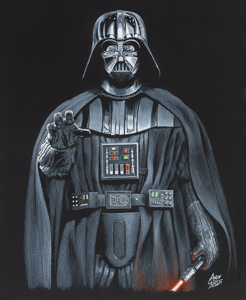 Andy_Gill48's tweet photo. Prismacolor Premier color pencil on 22x30 inch, on black Stonehenge print stock ( Darth Vader ). #Arting #illustration #Creating #AltronColorImaging #AndyGill   @Andy_Gill48   Thank you https://t.co/czc5BZltFm