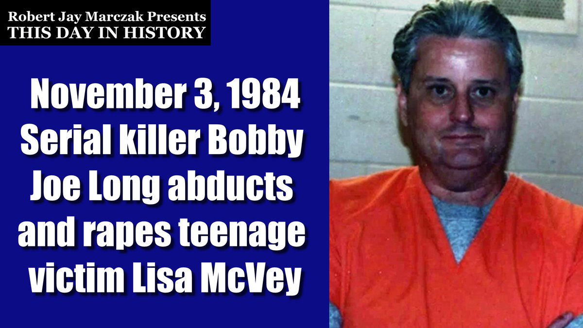 marczak_rob's tweet photo. November 3, 1984
Serial killer Bobby Joe Long abducts and rapes teenage victim Lisa McVey
#rjm #abduction #BobbyJoeLong #KrispyKreme #LisaMcVey #LisaMcVeyNoland #LisaNoland #rape #sadist #SerialKiller #sexslave #sexualsadist #teenagevi
Link: https://t.co/736C4RQJ5A https://t.co/weTwLLMB0E