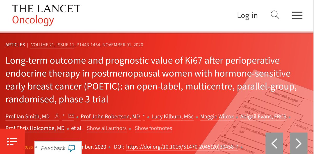 Hegel_MD_PhD's tweet photo. 🚨#POETIC trial: Long-term (62.9 m) and prognostic #Ki67 after #adjuvant #POAI #hormonesensitive early #breastcancer
5yr Recurrence👇
❌9% POAI vs 10% control
🧬#Biomarker👇
✅Low Ki67(B) or low POAI-induced Ki67(2W)📈
❌POAI-induced Ki67(2W) 📉 https://t.co/eD7L7sYBYg