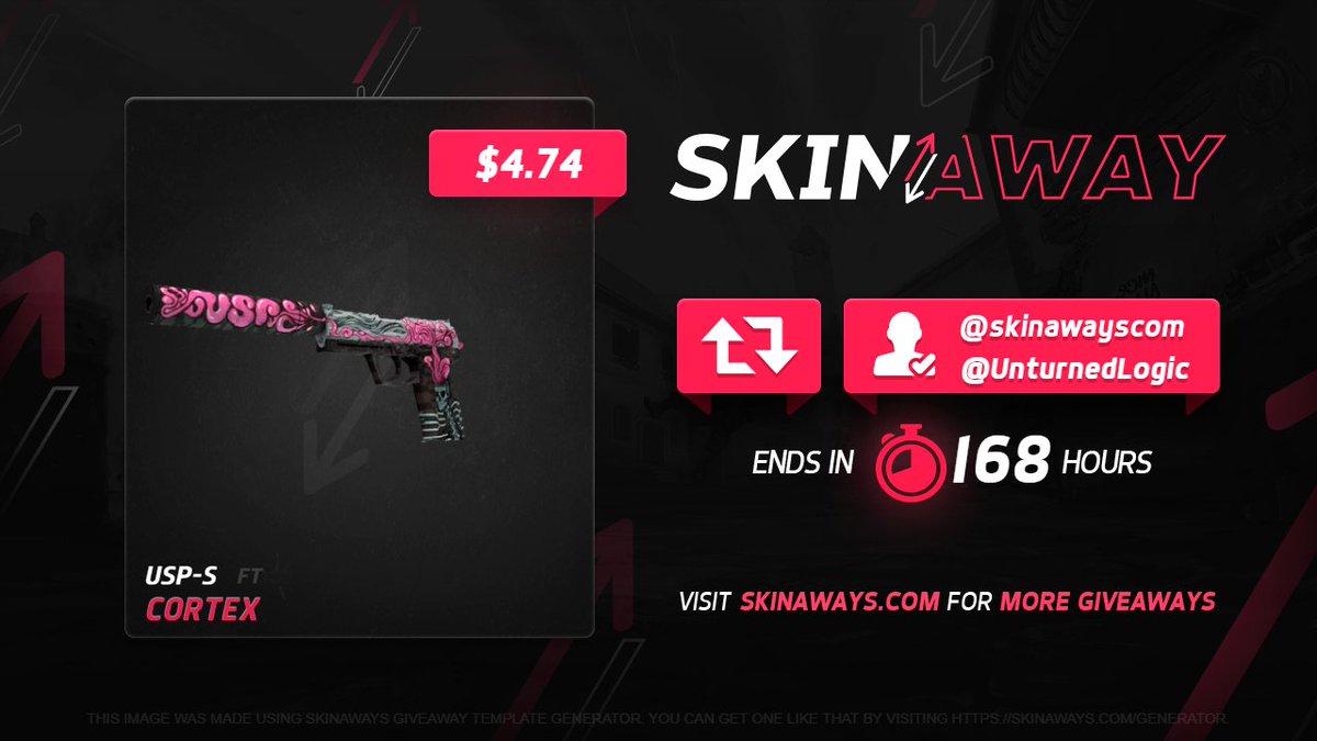 Justamac10's tweet photo. USP-S | Cortex
Field-Tested ($4.74)
➡️Follow me and @Skinawayscom
➡️Like and Retweet this!
➡️Join my discord and Type in General your twitter username please! Also Stay active for giveaways!
https://t.co/EIvfkZt3Kg
➡️Ends on Tuesday November 10th
🍀Good Luck! https://t.co/Iv1Rc3ZsCd