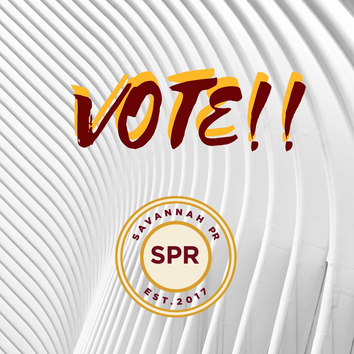 Today is the day!!! Exercise your right to vote and take a few friends with you.

#Vote #savannahvoters #georgiavoter #Savannah #VisitSavannah #ThingsToDoInSavannah #SavannahPR #SavannahPRllc #SPR