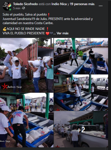 🎶Yo le canto a esa simiente,
Que la lucha concretiza, 
Que hace el futuro presente; la juventud sandinista,
Que con su ejemplo me inspira 
Y madura en esta canción. 🎶

Allí esta la Juventud Sandinista 19 de Julio; entre la mula y el buey la ve⁉️