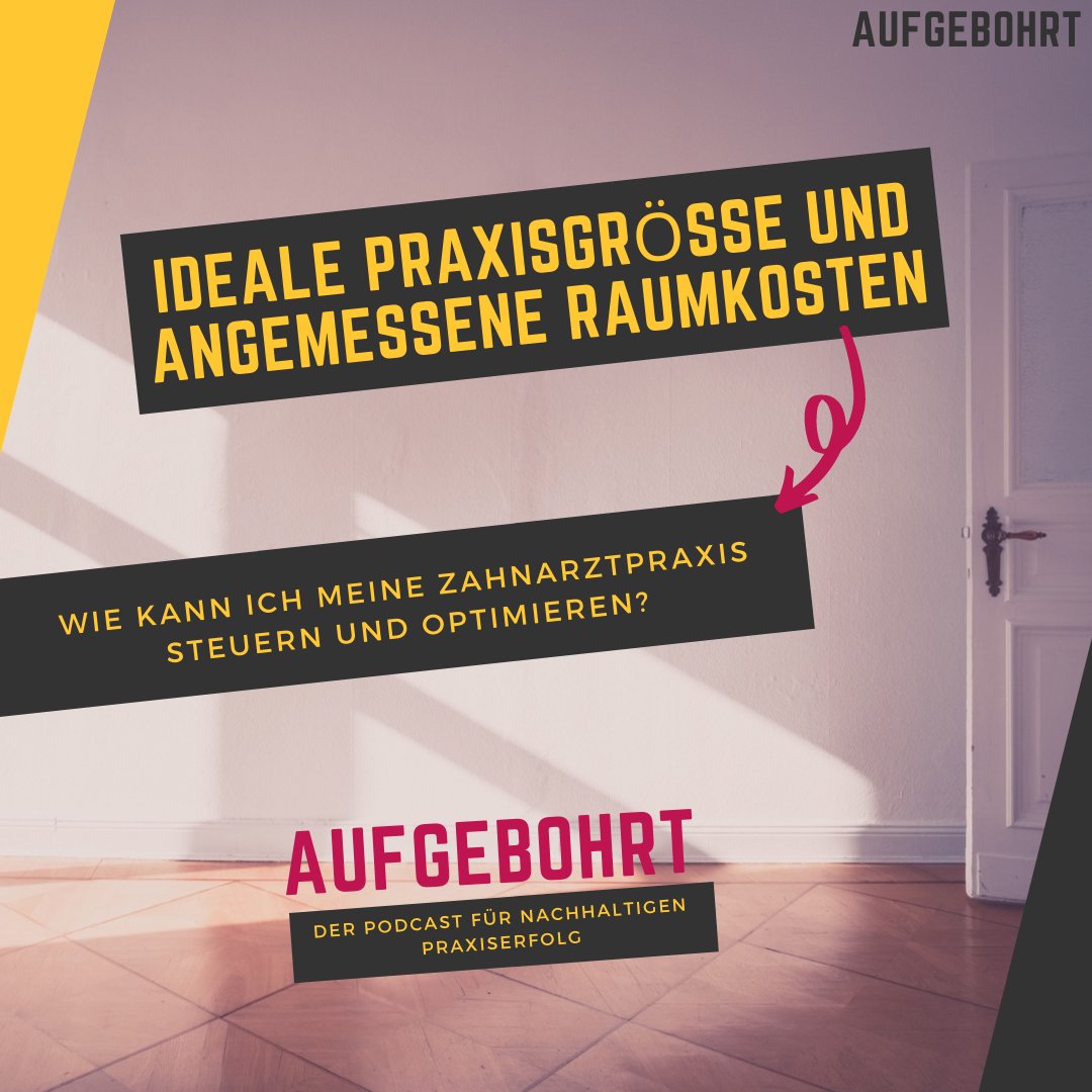aufgebohrt's tweet photo. Neue Episode!!! Hört rein in unsere neue Folge zum Thema "Ideal Praxisgröße und angemessene Raumkosten" - https://t.co/DZuR4WzG4h 
#praxiscontrolling #raumkosten #raumauslastung #praxiserfolgsteigern #praxissteuerung #praxissteuerung #KostenimÜberblick #control_med #solvi https://t.co/9cRQfc83Dw