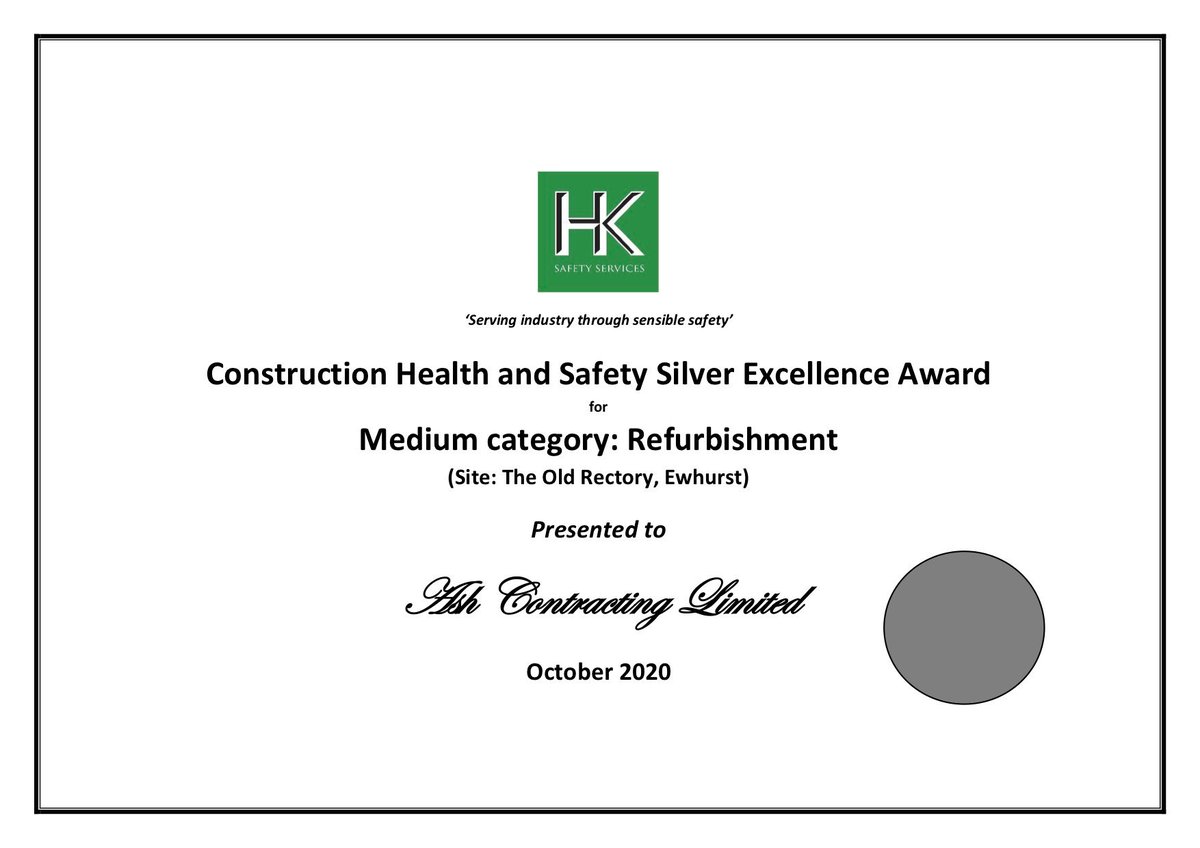 AshContracting's tweet photo. #Awards 🏆
Next up in our round of H&K awards:
The Old Rectory
🥈Medium refurbishment Project.
Congratulations to Robert Kotowski, Jon Owens and Mike Roberts and the team.
See our instagram for more! 👉https://t.co/2Oq7uLUq1q
#AshContracting #SouthEast #Saefty #Refurbishment https://t.co/cuzFxcBmjG