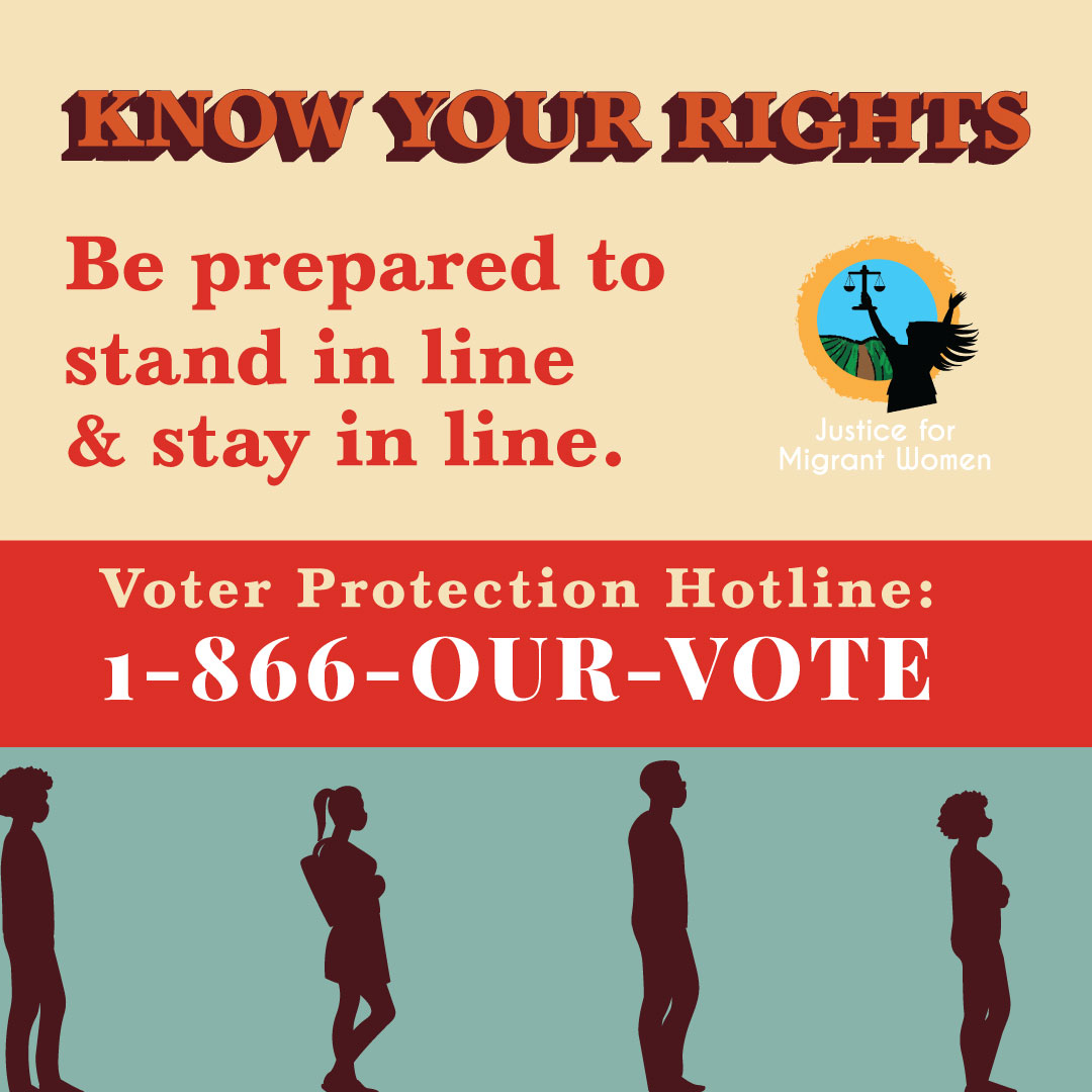 mujerxsrising's tweet photo. #KnowYourRights #ElectionTips #YourTurnToVote
.
If you're in line when the polls close, don't leave!
.
If the machines are down at your polling place, ask for a paper 🗞️ ballot.
.
It's illegal for someone to try & stop 🛑 you from #voting
.
Need assistance? Call the ☎️ hotline: https://t.co/34iXBBn9gR