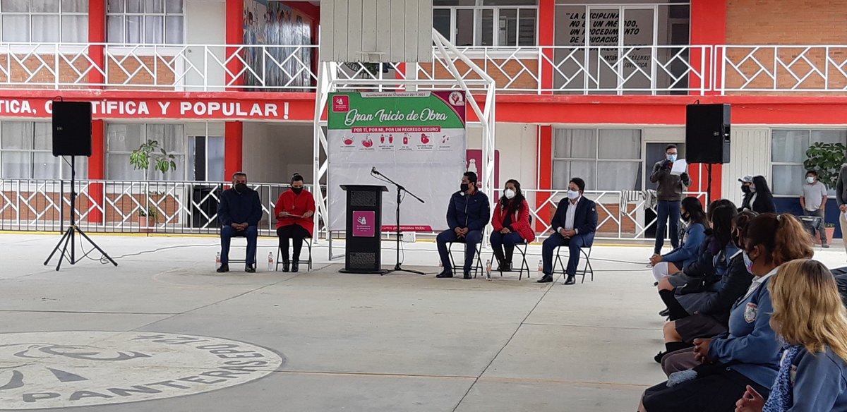 epo124's tweet photo. La lucha organizada siempre dará frutos. Banderazo de inicio de obra 3 aulas #EPO124 #FNERRR #AYUNTAMIENTODEIXTAPALUCA #BG48 https://t.co/BmS6Nm4pbe