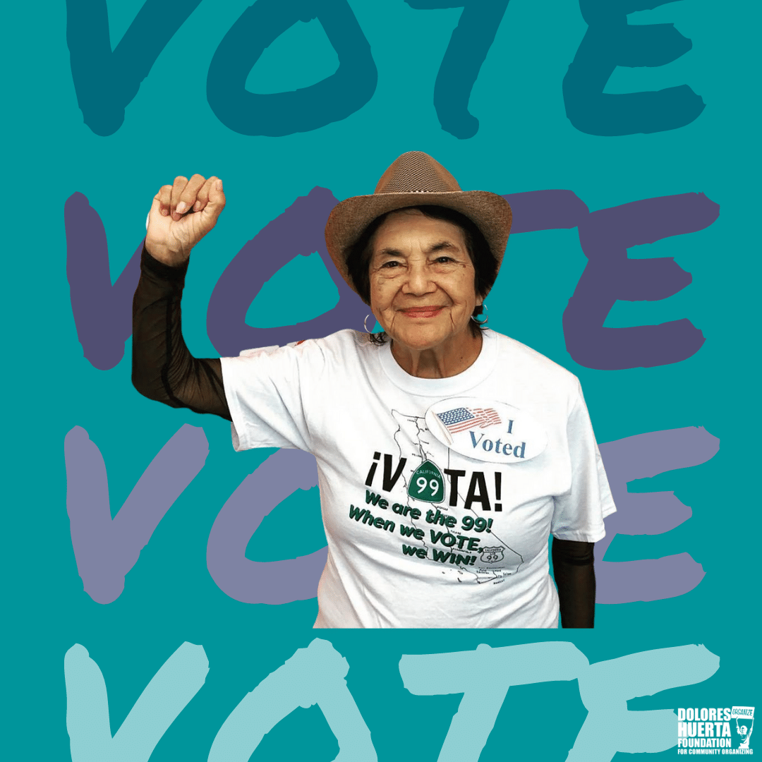 DoloresHuertaFD's tweet photo. @DoloresHuerta #voted. Have you? It's not too late to mail in your ballot or drop it off at a respected polling place/drop box. #CountVoteWin #ContarVotarGanar #VoteForOurLives #VotarParaVivir #VoteWithDHF #MyVoteMyVoice #MiVotoMiVoz #SiSePuede #DHF #Nov3rd #2020Elections https://t.co/IN5kC5Gdwt