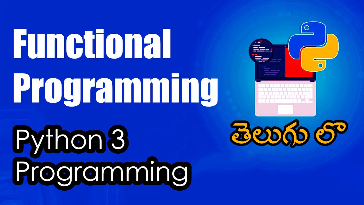 beingwonky's tweet image. What is Functional Programming🤔
youtu.be/GoEu-qMCJIs
#python #functionalprogramming #wonkycode #telugu
